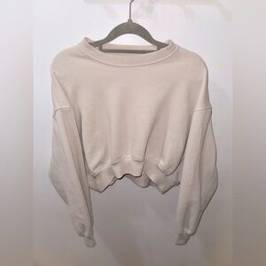 Women's Cream Crew Neck Sweater